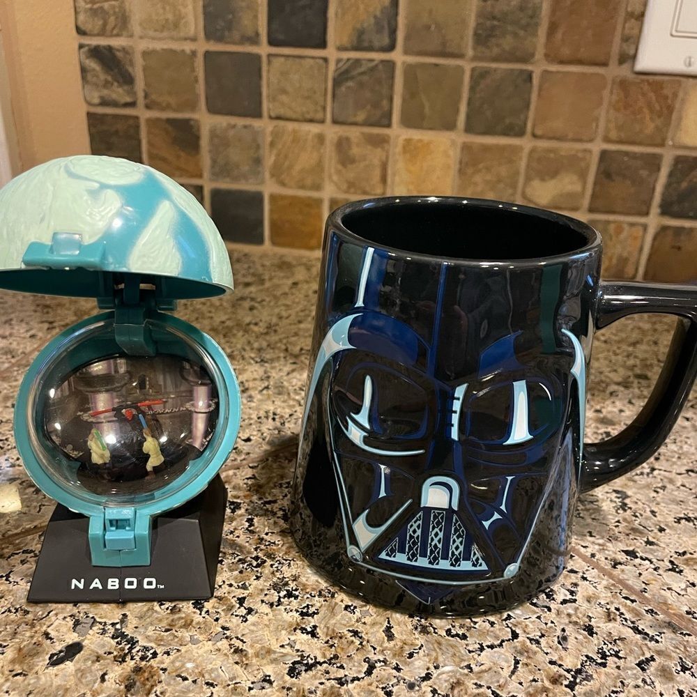 Darth Vader Father of the Year 3D Mug NABOO Rare Star Wars Earth Toy Works!